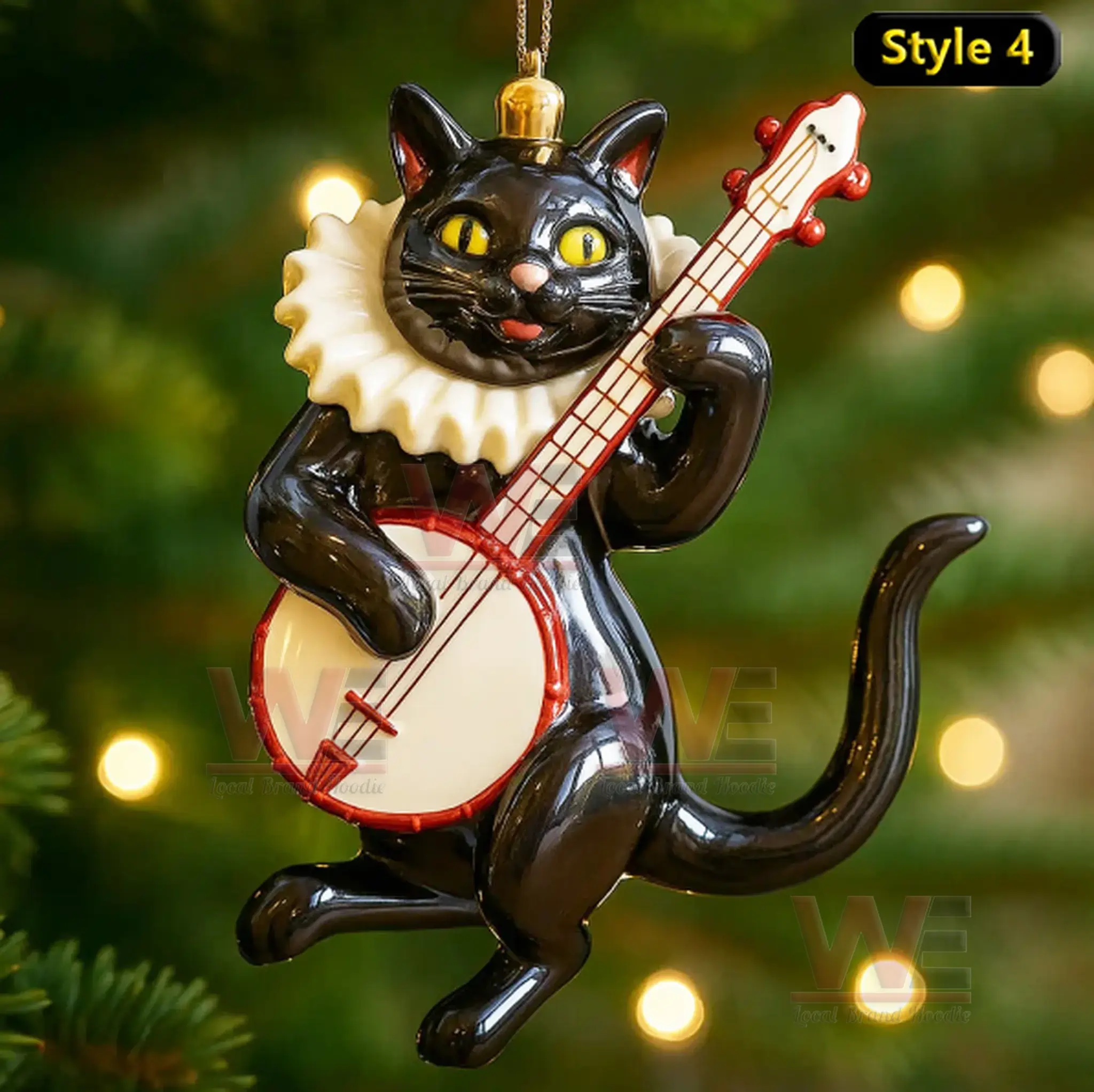 Funny Medieval Cat & Butt Trumpet Christmas Ornaments 5 Funny Medieval Cat & Butt Trumpet Christmas Ornaments - Image 5