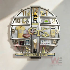 Georgia Tech Yellow Jackets Home Decorative 3D Wall Clock