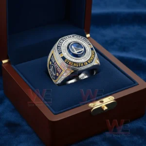 Basketball championship ring displayed in an elegant box with professional and celebratory appearance!