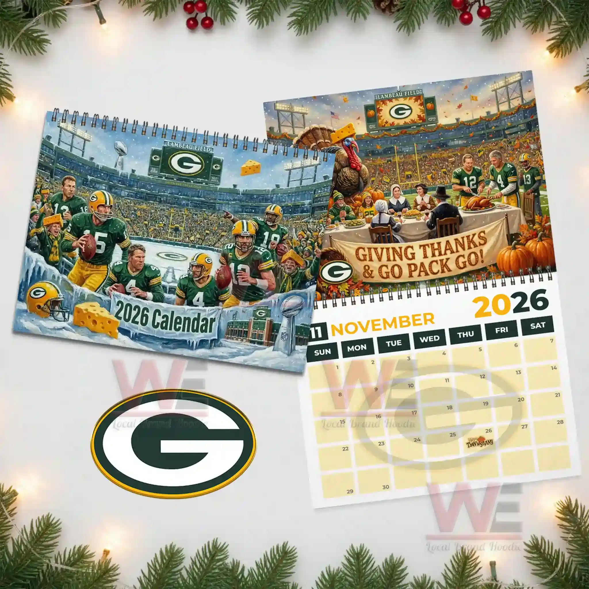 Green Bay Packers NFL 2026 Wall Calendar 5 Green Bay Packers NFL 2026 Wall Calendar - Image 5