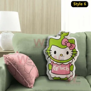 Grinch Hello Kitty Custom Shaped Pillow 11 grinch x hello kitty custom shaped pillow img 5 xTzSz