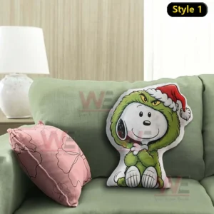 Grinch x Snoopy Custom Shaped Pillow