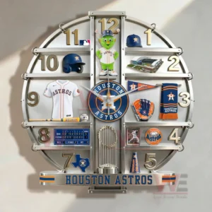 houston astros home decorative 3d wall clock img 3 bVPYm