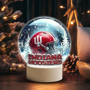 Indiana Hoosiers LED Snow Globe Night Light Christmas Ornament