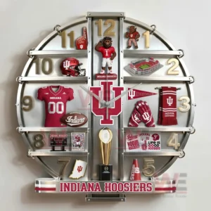 Indiana Hoosiers Home Decorative 3D Wall Clock