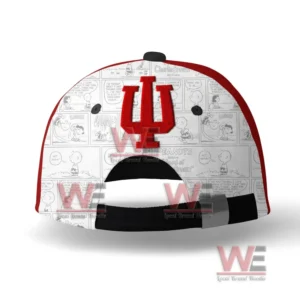 Indiana Hoosiers Snoopy Premium Cap hat 4 Back view of Indiana Hoosiers cap with embroidered IU logo and adjustable strap!