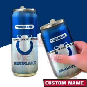 Indianapolis Colts NFL Personalized Can Tumbler 4 A pair of Colts themed can style tumblers with bold team branding and a customizable name section!