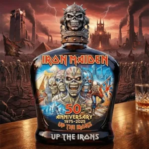 iron maiden 50th anniversary 1975 2025 up the irons whiskey bottle img 4 saoxr