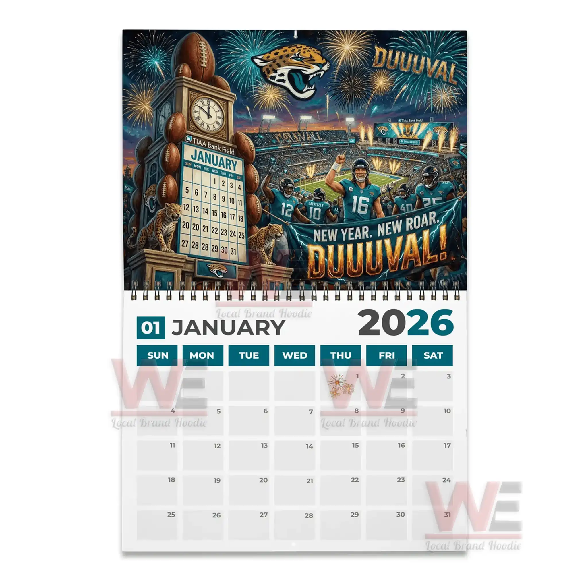 Jacksonville Jaguars 2026 Wall Calendar 5 Jacksonville Jaguars 2026 Wall Calendar - Image 5