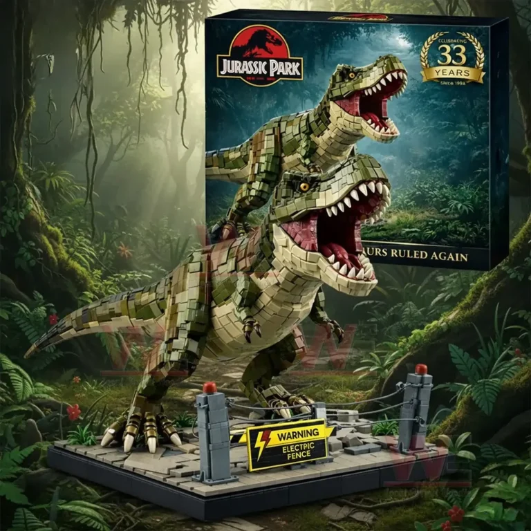 Jurassic Park 33Rd Anniversary T Rex Dinosaur Building Brick Blocks Set ...