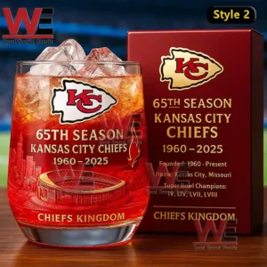 Kansas City Chiefs 65th Anniversary 4x Super Bowl Champions Whiskey Glass 10 kansas city chiefs 65th anniversary 4x super bowl champions whiskey glass img 4 dTQeq