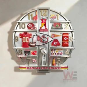 Kansas City Chiefs Home Decorative 3D Wall Clock