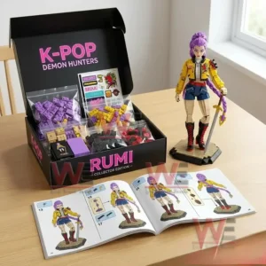 Open collector box with building pieces instruction booklet and assembled character figure!