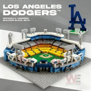 Los Angeles Dodgers stadium building block model with detailed seating sections field design and surrounding structures!