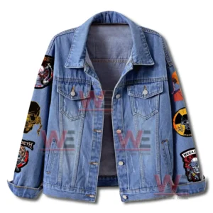Megadeth This Was Our Life 2026 Denim Jacket 4 Front view blue denim jacket with classic casual construction!