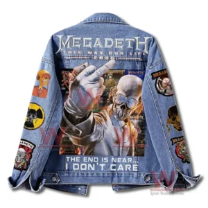 Megadeth This Was Our Life 2026 Denim Jacket 5 Back view denim jacket with bold rock music inspired illustration!
