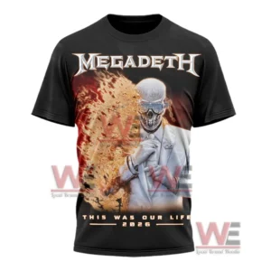 Megadeth x This Was Our Life Tour 2026 Shirt, Hoodie 11 Long sleeve black rock music shirt with front and back dramatic artwork!