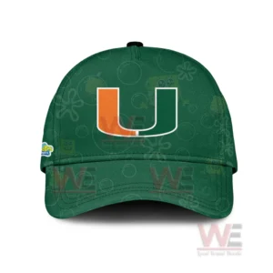 Miami Hurricanes x SpongeBob Limited Edition Hoodie 6 Green Miami cap with centered U logo on the front panel!