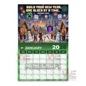 Minecraft 2026 Wall Hanging Calendar 11 minecraft 2026 wall hanging calendar img 5 vnXKA