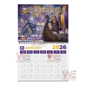 A dramatic New Year themed illustration with a Viking longship fireworks and a large stadium in the background!