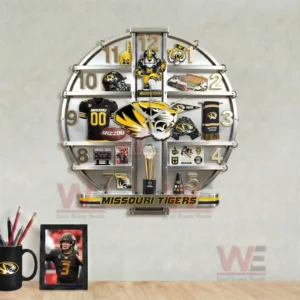 Missouri Tigers Home Decorative 3D Wall Clock 8 New England Patriots stadium wall clock displayed above a table in a living room!