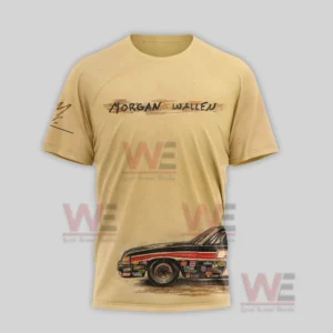 Morgan Wallen I Guess Im the Problem And Your T-Shirt 5 A tan shirt with Morgan Wallen brushstroke text and a detailed racing car design near the hem!