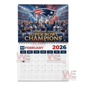 New England Patriots 2026 Wall Calendar 13 new england patriots 2026 wall calendar img 4 sWSSu