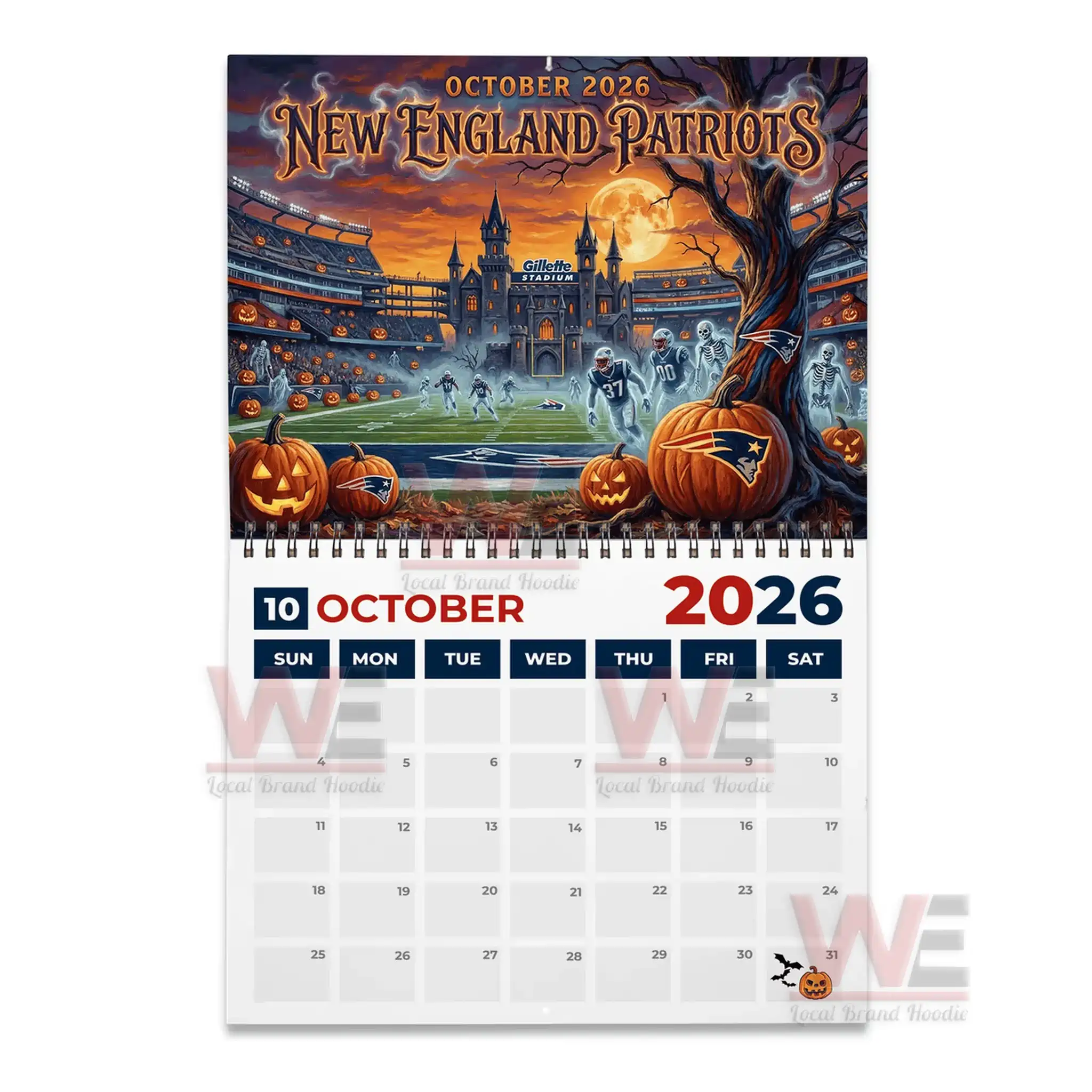 New England Patriots 2026 Wall Calendar 7 New England Patriots 2026 Wall Calendar - Image 7