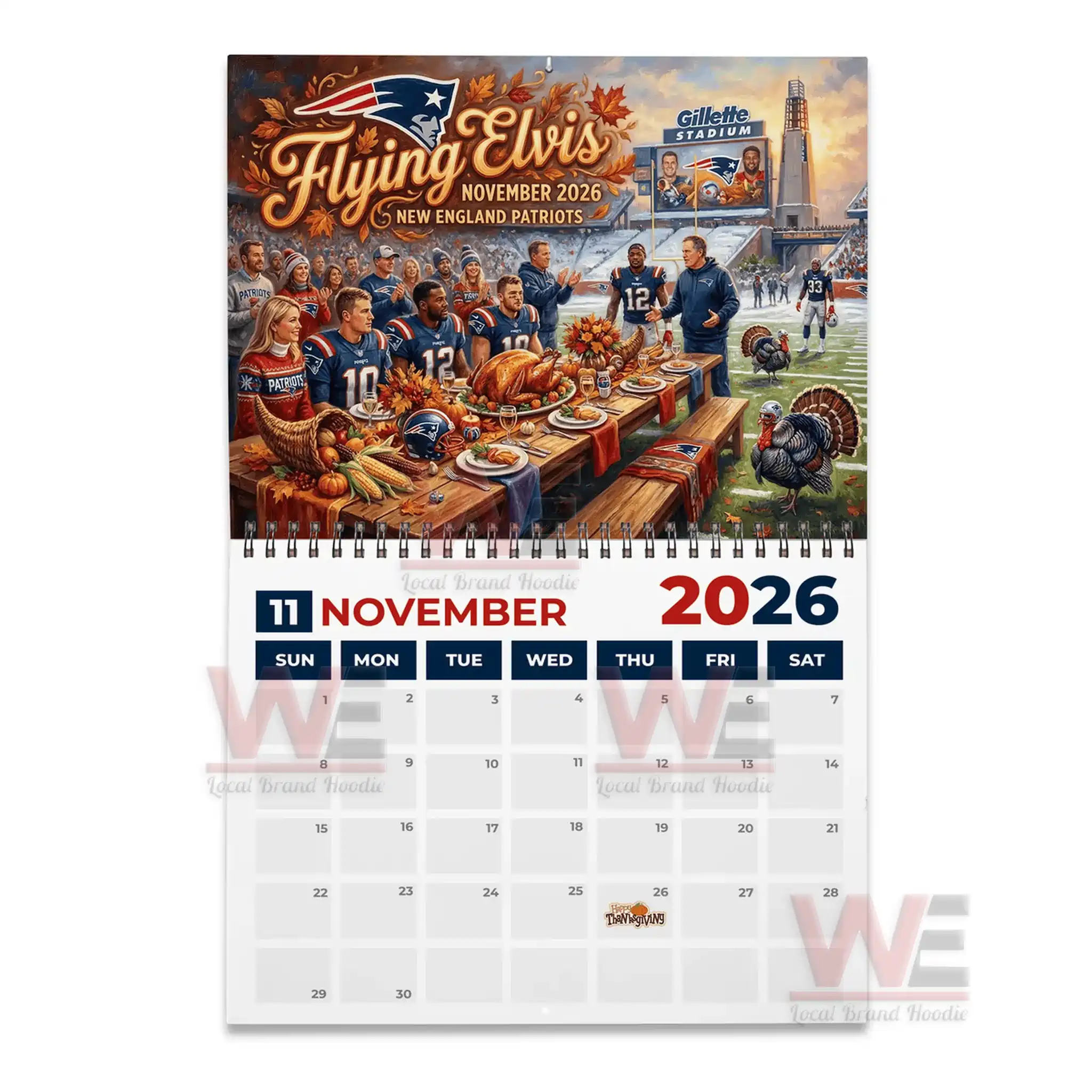 New England Patriots 2026 Wall Calendar 8 New England Patriots 2026 Wall Calendar - Image 8