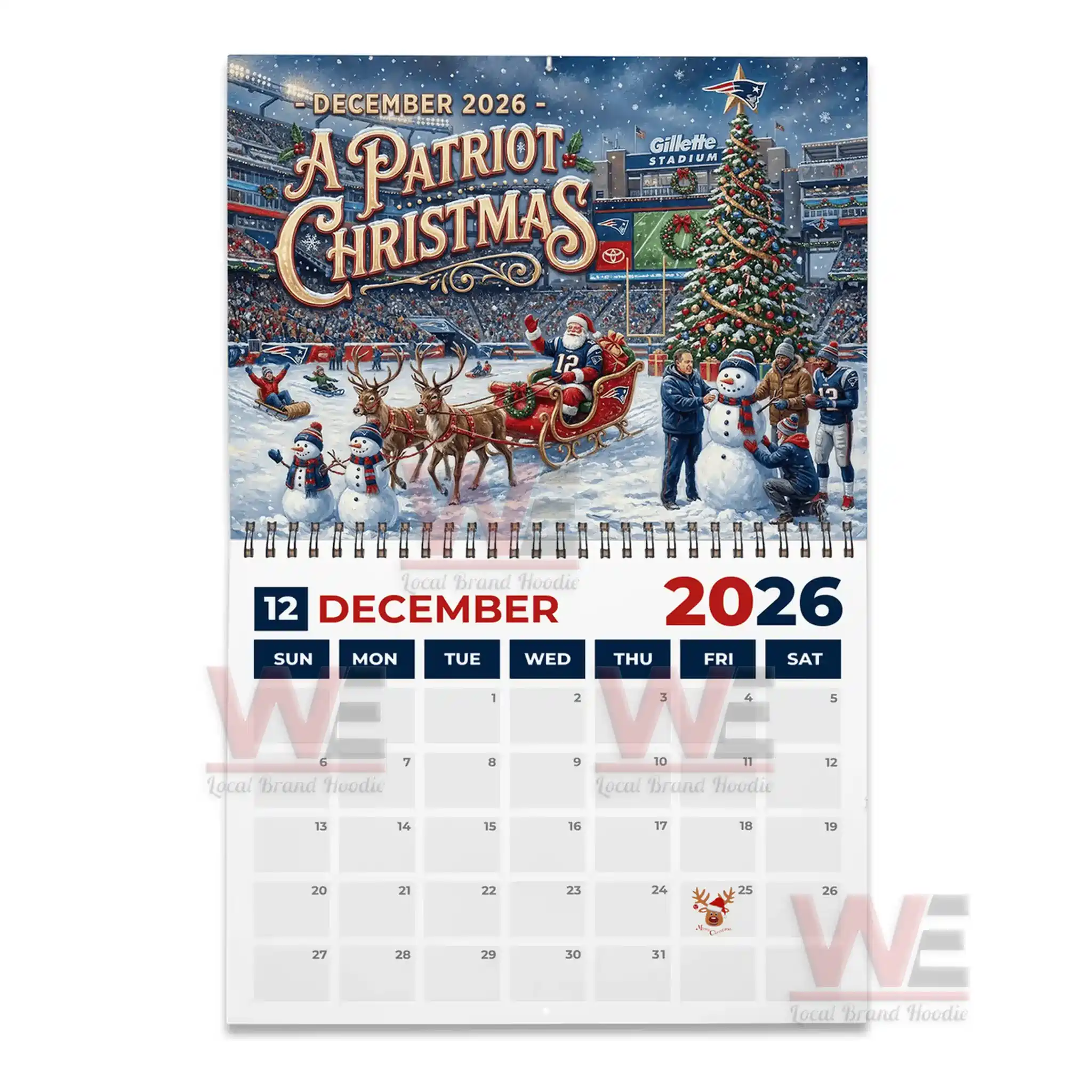 New England Patriots 2026 Wall Calendar 9 New England Patriots 2026 Wall Calendar - Image 9