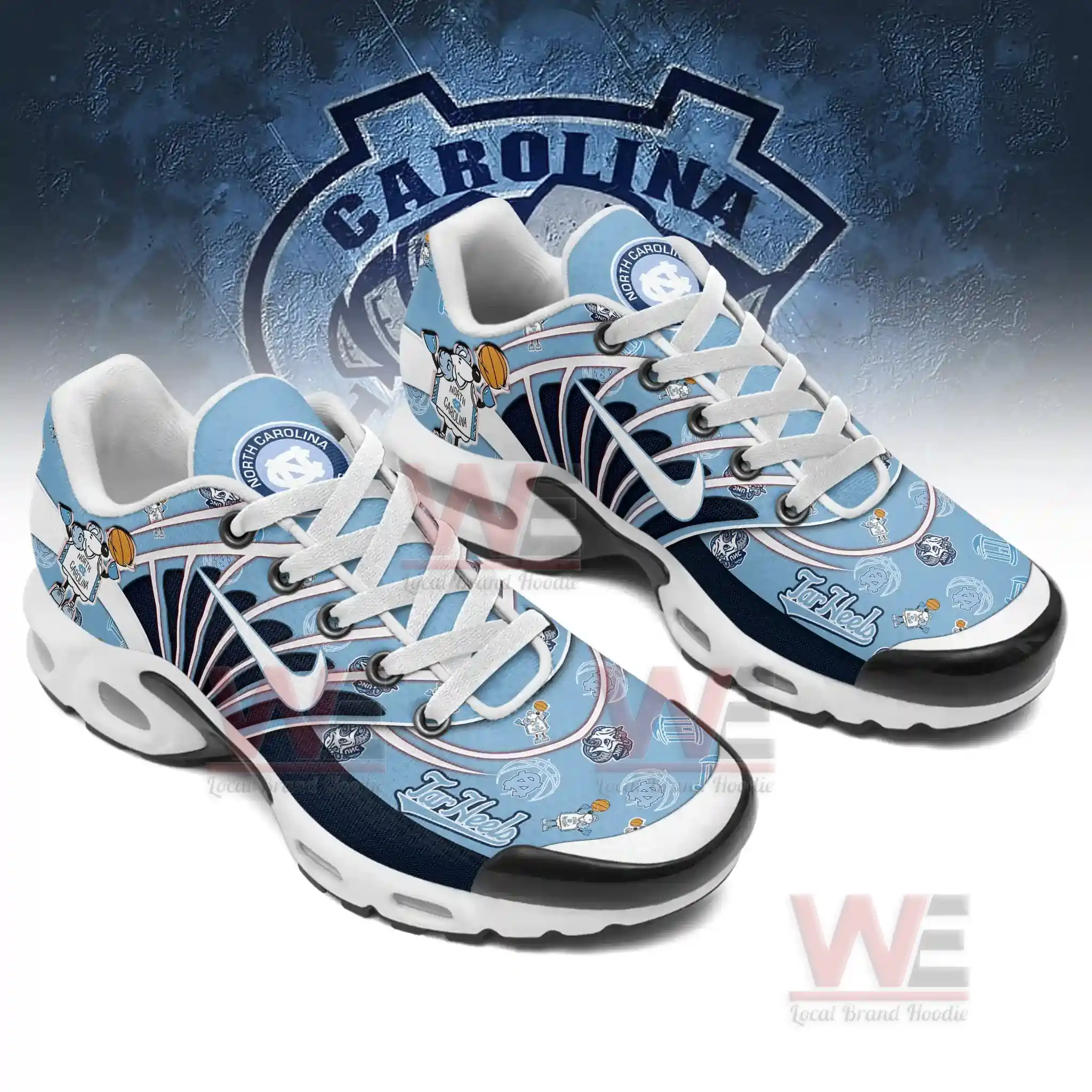 North Carolina Tar Heels Air Max Plus TN Shoes 6 North Carolina Tar Heels Air Max Plus TN Shoes - Image 6