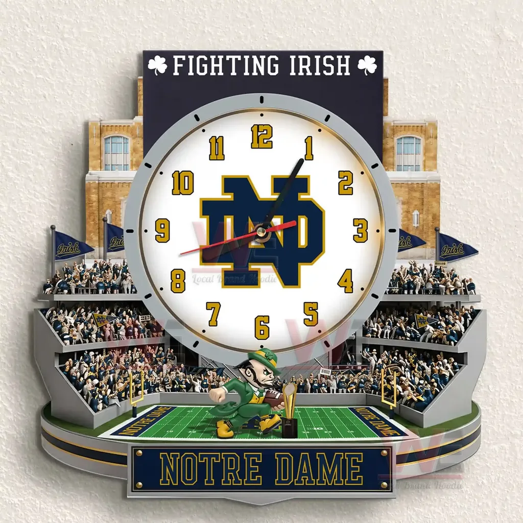 Notre Dame Fighting Irish Stadium Decorative 3D Wall Clock 5 Notre Dame Fighting Irish Stadium Decorative 3D Wall Clock - Image 5
