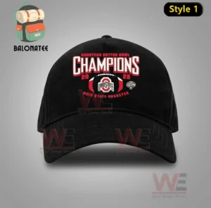 A black cap with Ohio State championship graphics on the front!