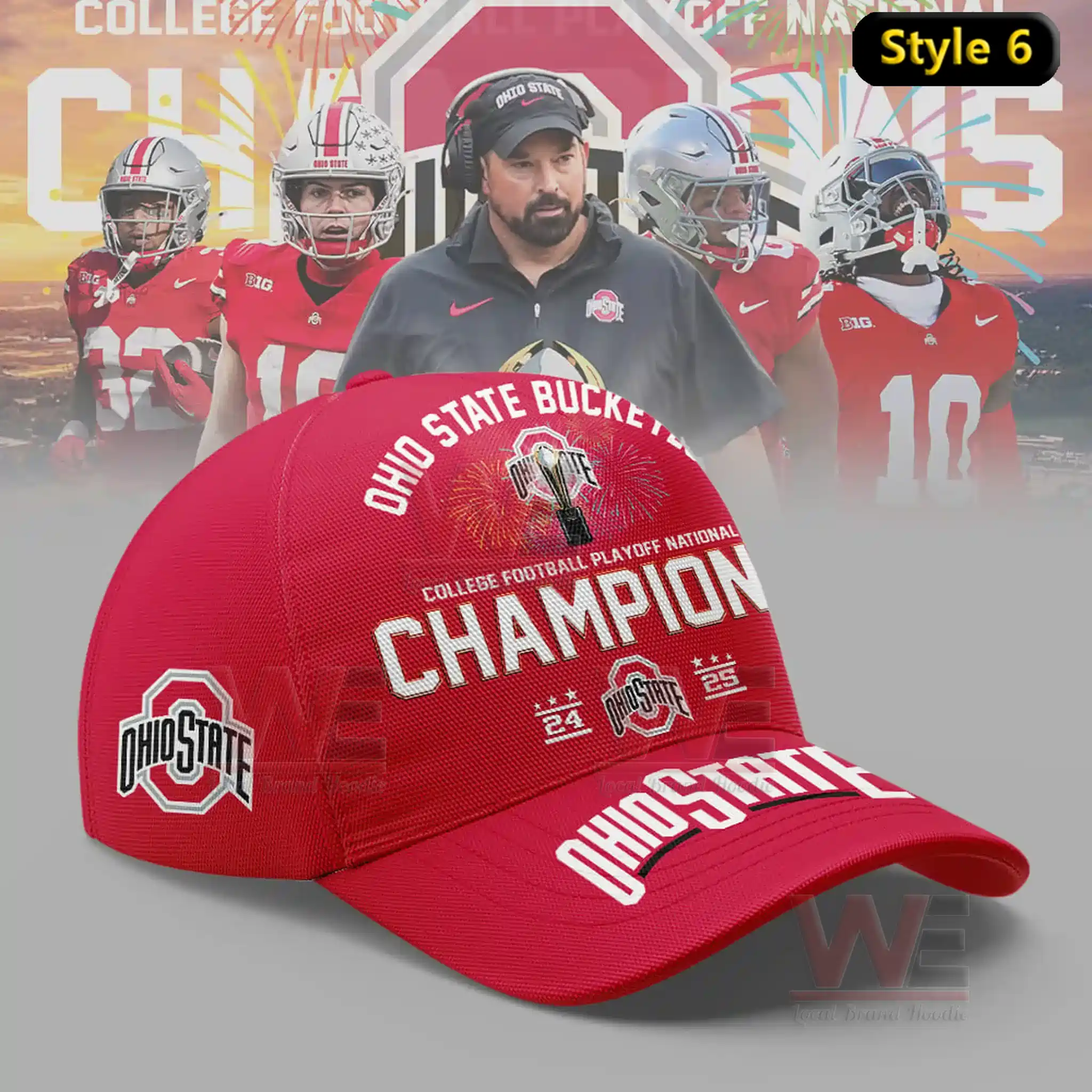 Ohio State Buckeyes College Football National Champion Cap hat 6 Ohio State Buckeyes College Football National Champion Cap hat - Image 6
