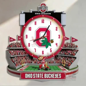 ohio state buckeyes stadium home decorative 3d wall clock img 4 wymOP