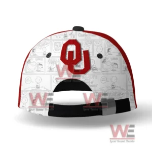 Back view of an Oklahoma Sooners cap with embroidered OU logo and adjustable strap!