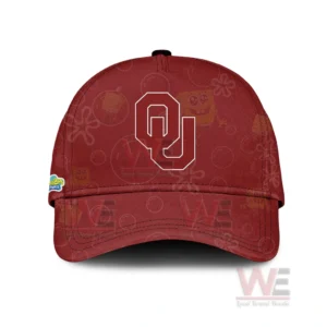 A front facing red baseball cap featuring a classic letter logo and a minimal athletic design!