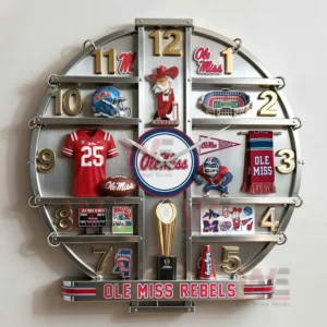 Ole Miss Rebels Home Decorative 3D Wall Clock 9 ole miss rebels home decorative 3d wall clock img 4 uE4N1