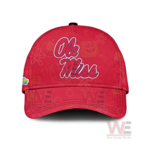 Red Ole Miss cap with centered team name on the front panel!