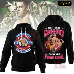 Black hoodie and shirt with wrestling legend tribute graphic and strong visual style!