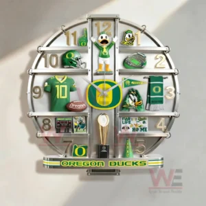 Oregon Ducks Home Decorative 3D Wall Clock 10 oregon ducks home decorative 3d wall clock img 4 DwIqO