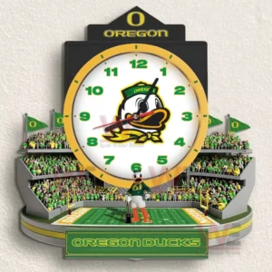 oregon ducks stadium decorative 3d wall clock img 4 m9zuh