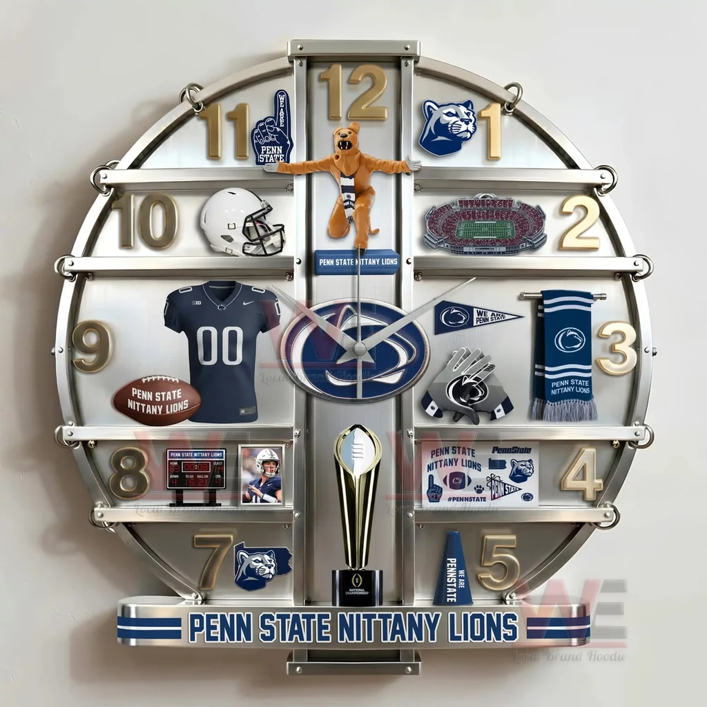 Penn State Nittany Lions Home Decorative 3D Wall Clock 5 Penn State Nittany Lions Home Decorative 3D Wall Clock - Image 5