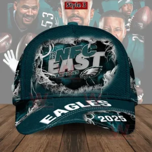 Stylized Philadelphia Eagles cap with rugged design emphasizing championship achievement!