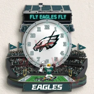 philadelphia eagles stadium decorative 3d wall clock img 4 cbr3i
