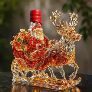 premium santa sleigh whiskey decanter bottle img 7 sXiCF