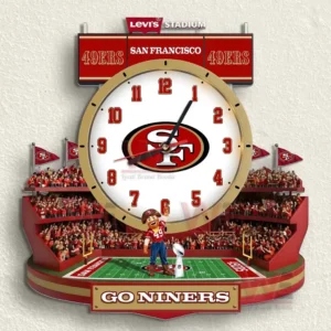 San Francisco 49ers Stadium Decorative 3D Wall Clock 9 san francisco 49ers stadium decorative 3d wall clock img 4 9cqBm