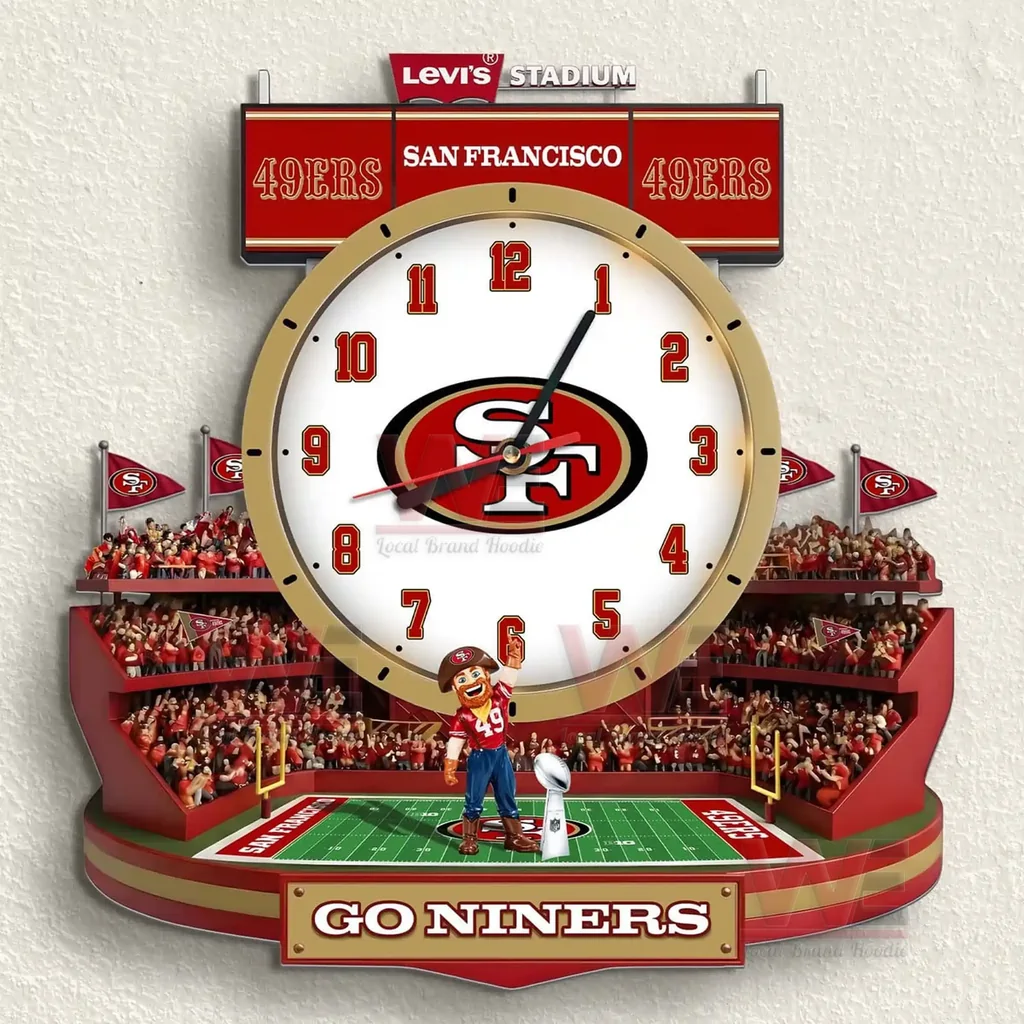 San Francisco 49ers Stadium Decorative 3D Wall Clock 5 San Francisco 49ers Stadium Decorative 3D Wall Clock - Image 5