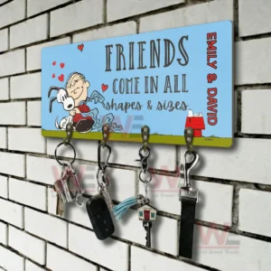 Snoopy Come in All Shapes and Sizes Personalized Wall Key Holder