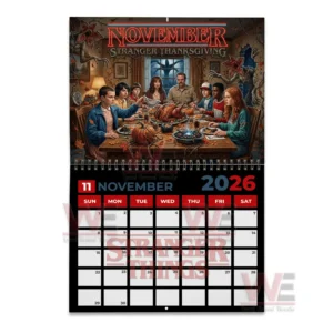 Stranger Things 2026 Wall Hanging Calendar 12 stranger things 2026 wall calendar img 4 dCAQg